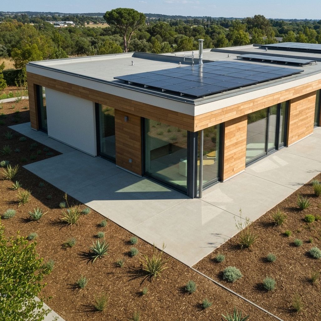 Moderne Hausrenovierung mit Energieeffizienz